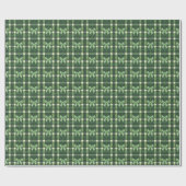 Papier Cadeau Coquette verte Bow Noël (Plat)