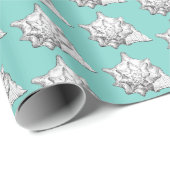 Papier Cadeau Coquillage (Coin rond)