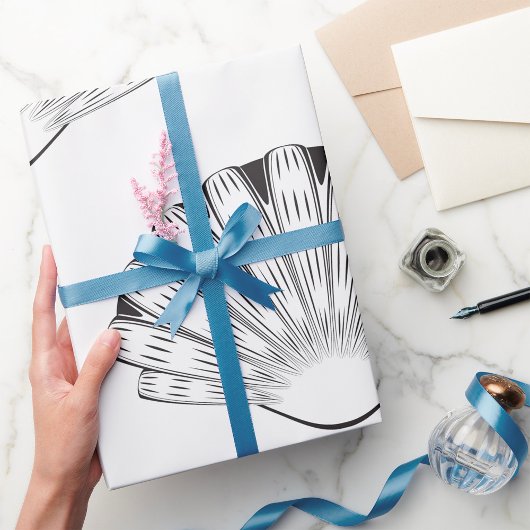 Papier Cadeau Coquillage décoratif