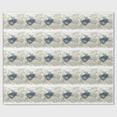 Papier Cadeau Coquillage noir (Plat)