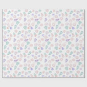 Papier Cadeau Coquillage Peint Sous L'Océan Mer Anniversaire (Plat)