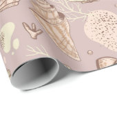 Papier Cadeau Coquillages (Coin rond)