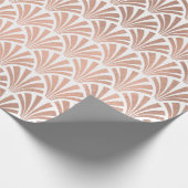 Papier Cadeau Coquillages Art Déco Balances Rose Or Cuivre Blanc (Coin)