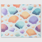Papier Cadeau Coquillages Colorés (Plat)
