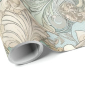 Papier Cadeau Coquillages de style Art nouveau Motif répétitif (Coin rond)