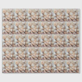 Papier Cadeau Coquillages d'été ensoleillés, Sea Shells Beach Lo (Plat)