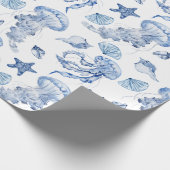 Papier Cadeau Coquillages Et Méduses (Coin)