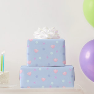 Papier Cadeau Coquillages et perles Pastel mignons à Periwinkle
