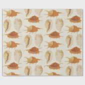Papier Cadeau Coquillages texturés (Plat)