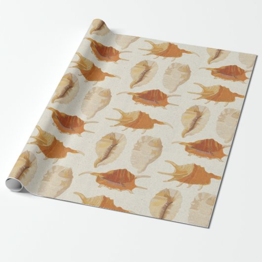 Papier Cadeau Coquillages texturés (Déroulé)
