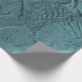 Papier Cadeau Coquillages Turquoise Ocean Beach Découpage métall (Coin)