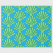 Papier Cadeau Coquille de pétoncle vert Sage Thunder_Cove (Plat)