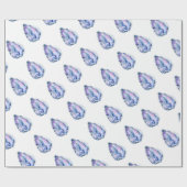 Papier Cadeau Coquille d'huître d'aquarelle avec la perle (Plat)