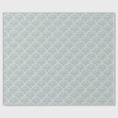 Papier Cadeau Coquille Saint-Jacques de Bayside en vert mousse (Plat)