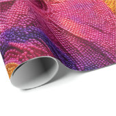 Papier Cadeau Coquilles chromatiques : Mosaïque spirale vibrante (Coin rond)