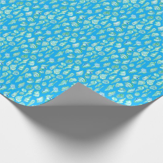 Papier Cadeau Coquilles de la mer côtière de Preppal sur la mer (Coin)