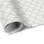 Papier Cadeau Coquilles Fleur Cosmique (Coin rond)