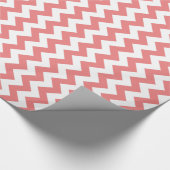 Papier Cadeau Corail Clair Chevron (Coin)