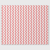 Papier Cadeau Corail Clair Chevron (Plat)