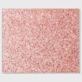 Papier Cadeau Corail rose clair pétillant parties scintillant bl (Plat)