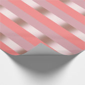Papier Cadeau Corail rose de rose d'or de poussin moderne (Coin)