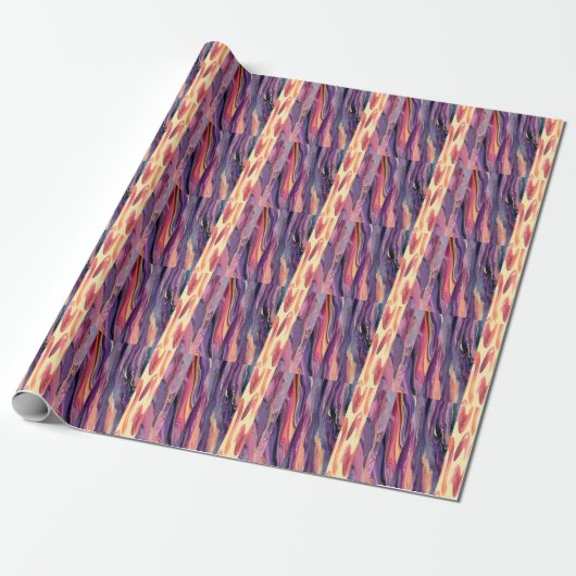 Papier Cadeau coral and violet pattern (Déroulé)