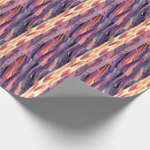 Papier Cadeau coral and violet pattern (Coin)