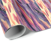 Papier Cadeau coral and violet pattern (Coin rond)