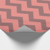 Papier Cadeau Coral Chevron (Coin)