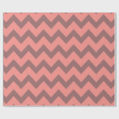 Papier Cadeau Coral Chevron (Plat)