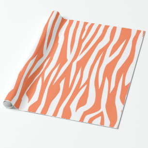 Papier Cadeau Coral Zebra Print