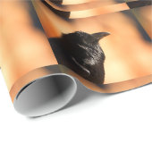 Papier Cadeau corbeau (Coin rond)