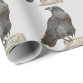 Papier Cadeau Corbeau (Coin rond)