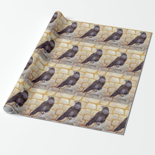Papier Cadeau Corbeau (Déroulé)