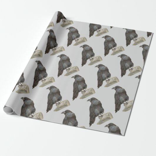 Papier Cadeau Corbeau (Déroulé)