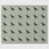 Papier Cadeau Corbeau de Noël (Plat)