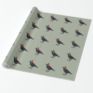 Papier Cadeau Corbeau de Noël