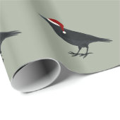 Papier Cadeau Corbeau de Noël (Coin rond)