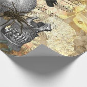 Papier Cadeau Corbeau et crâne (Coin)