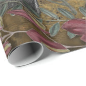 Papier Cadeau Corbeau et crâne (Coin rond)