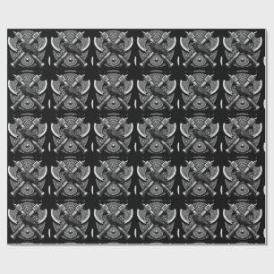 Papier Cadeau Corbeau et Haches – Art du mur de boucliers du gue