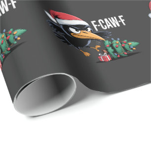 Papier Cadeau Corbeau F-caw-f Arbre de Noël Corbeau de Noël