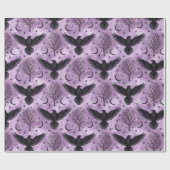 Papier Cadeau Corbeau gothique (Plat)