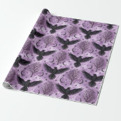 Papier Cadeau Corbeau gothique (Déroulé)