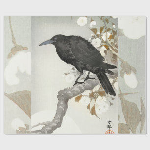 Papier Cadeau Corbeau Raven Koson Oiseau japonais