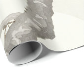 Papier Cadeau Corbeau Raven Koson Oiseau japonais (Coin rond)