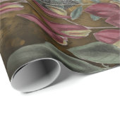 Papier Cadeau Corbeau sur les crânes (Coin rond)