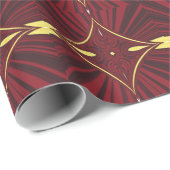 Papier Cadeau Corde d'écarlate (Coin rond)