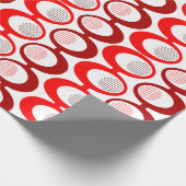 Papier Cadeau Cordes ovales rouges (Coin)