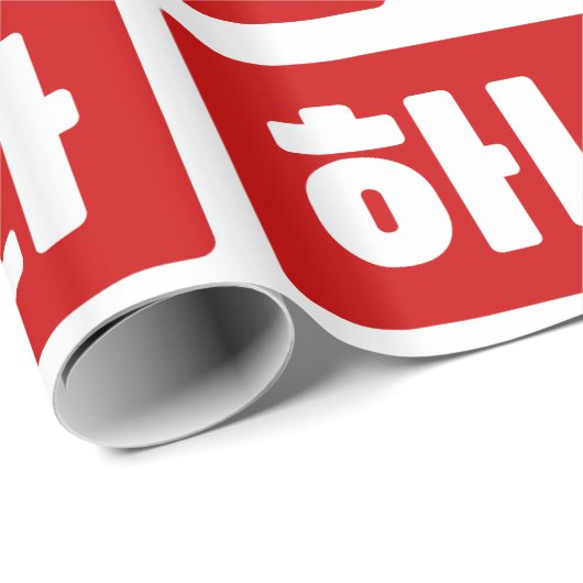 Papier Cadeau Coréen numéro 1 하 나 (Coin rond)